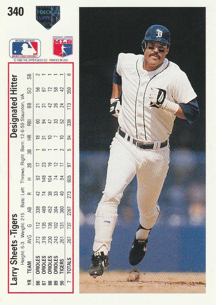 Larry Sheets  baseball card collectible - Main Image 2