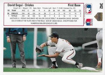 David Segui  baseball card collectible - Main Image 2