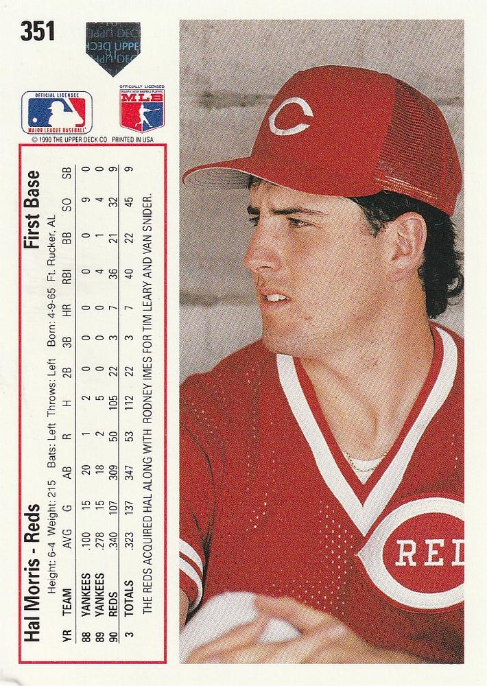 Hal Morris  baseball card collectible - Main Image 2