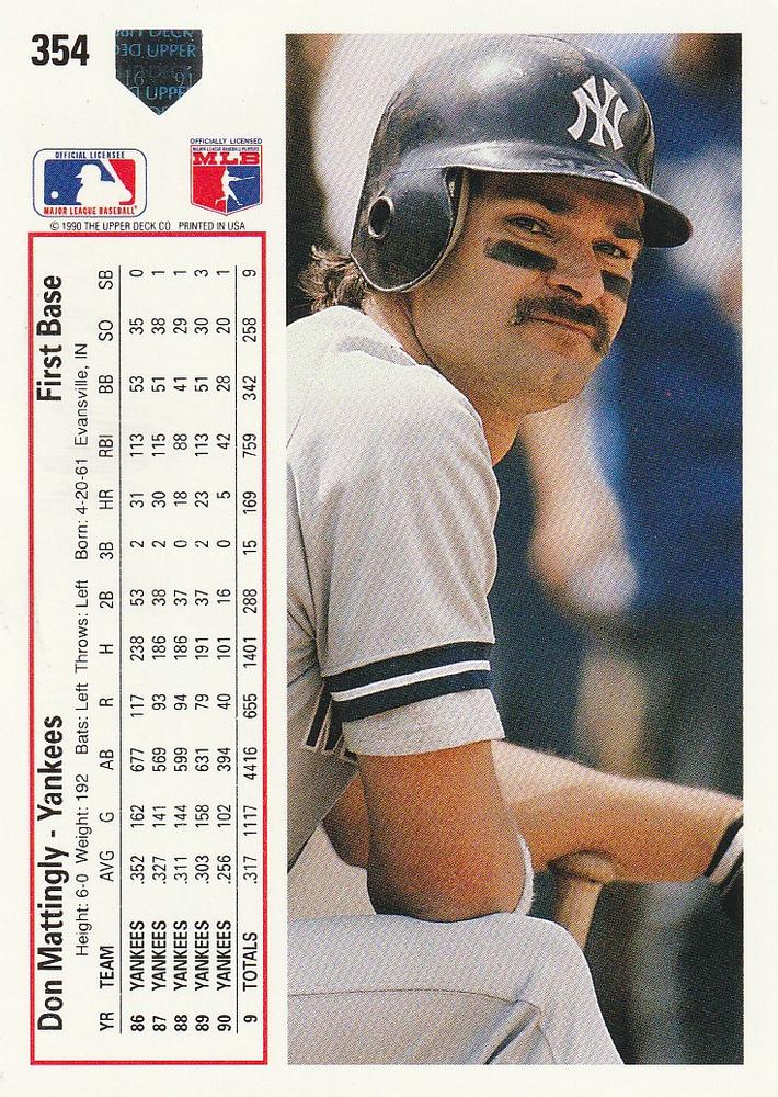 Don Mattingly  baseball card collectible - Main Image 2