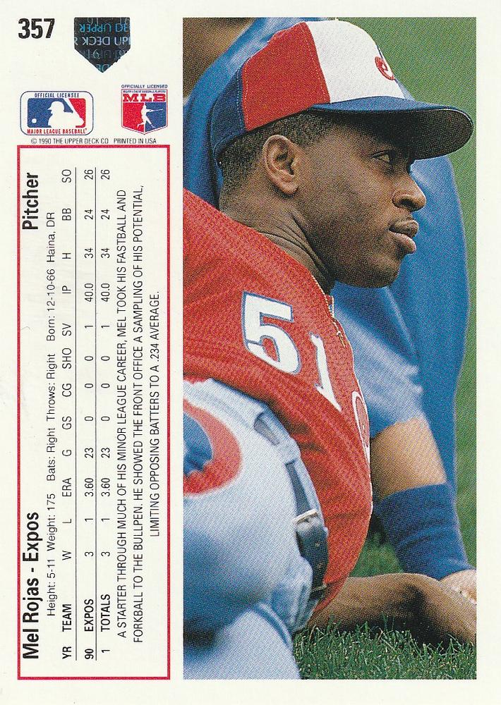 Mel Rojas  baseball card collectible - Main Image 2