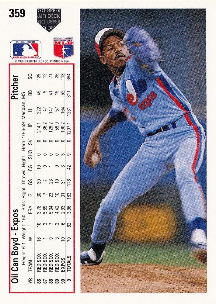 Oil Can Boyd  baseball card collectible - Main Image 2