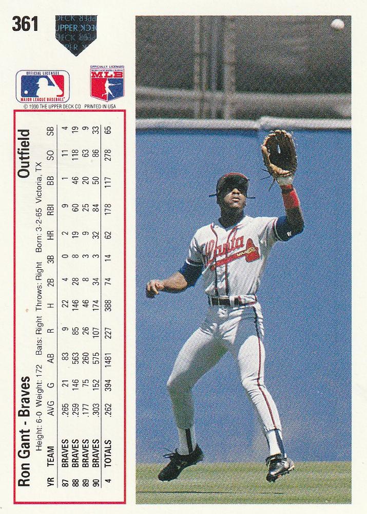 Ron Gant  baseball card collectible - Main Image 2