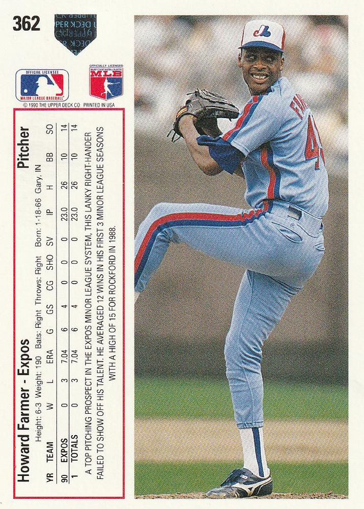 Howard Farmer  baseball card collectible - Main Image 2