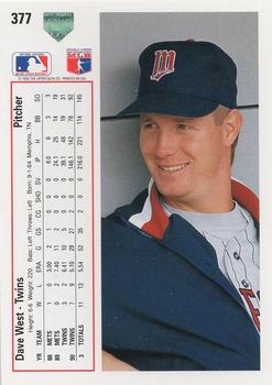 Dave West  baseball card collectible - Main Image 2