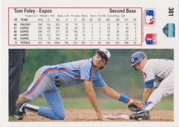 Tom Foley  baseball card collectible - Main Image 2