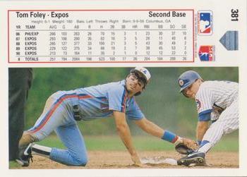Tom Foley  baseball card collectible - Main Image 2