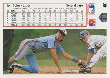 Tom Foley  baseball card collectible - Main Image 2