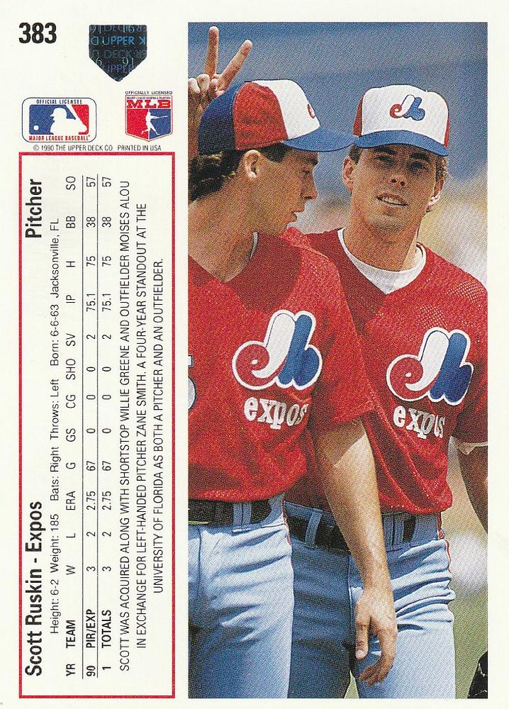 Scott Ruskin  baseball card collectible - Main Image 2