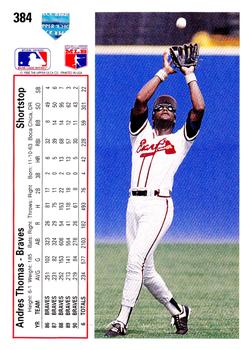 Andres Thomas  baseball card collectible - Main Image 2