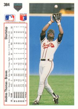 Andres Thomas  baseball card collectible - Main Image 2