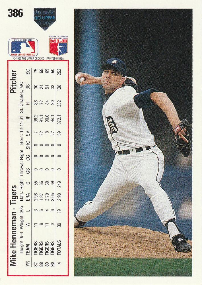 Mike Henneman  baseball card collectible - Main Image 2