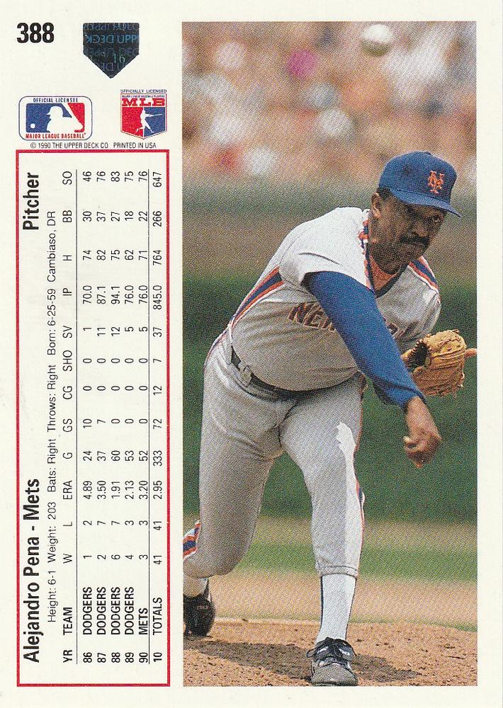 Alejandro Pena  baseball card collectible - Main Image 2