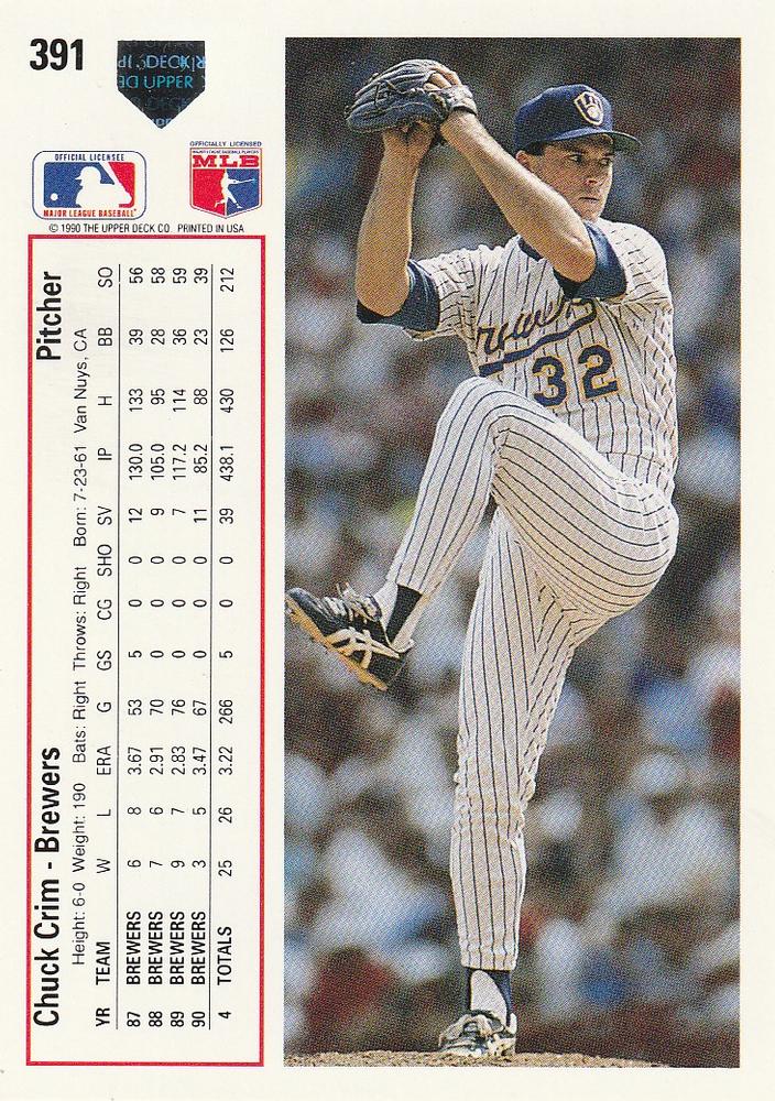 Chuck Crim  baseball card collectible - Main Image 2