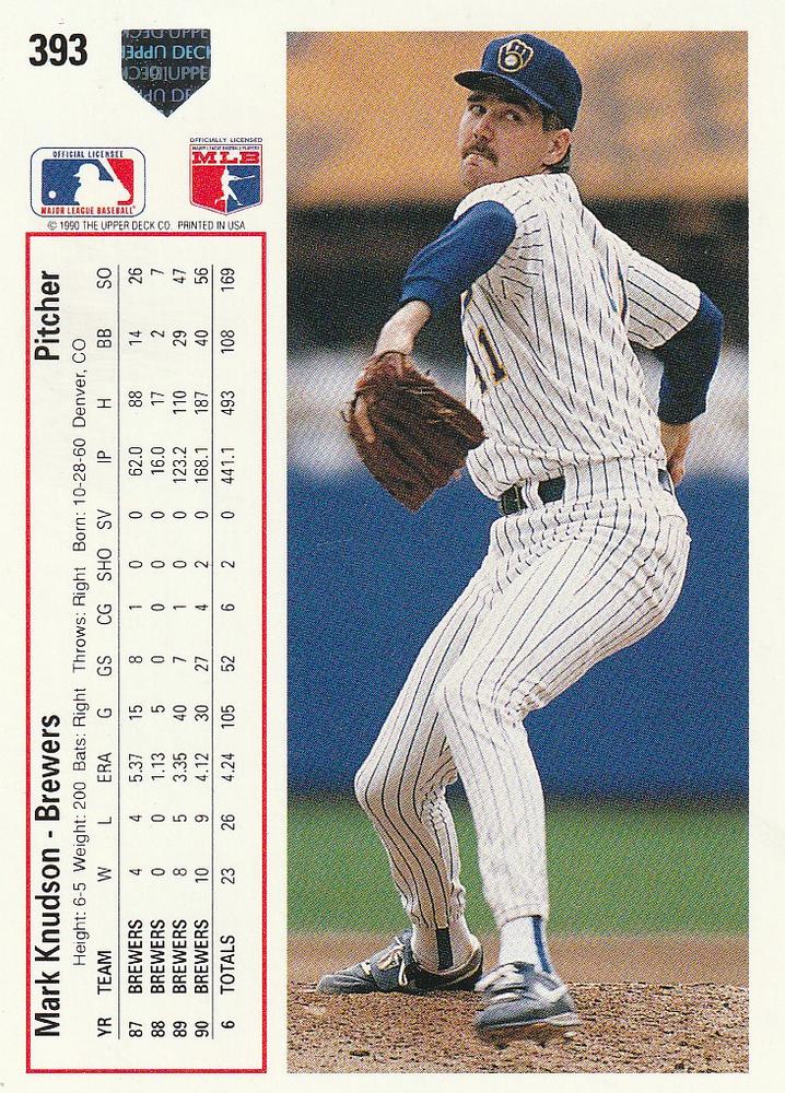 Mark Knudson  baseball card collectible - Main Image 2