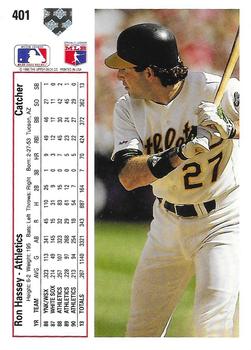 Ron Hassey  baseball card collectible - Main Image 2