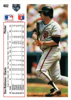 Don Robinson  baseball card collectible - Main Image 2