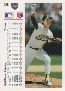 Bob Welch  baseball card collectible - Main Image 2