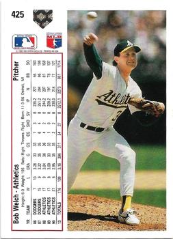 Bob Welch  baseball card collectible - Main Image 2