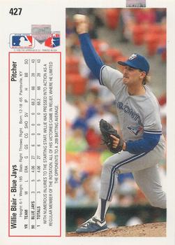 Willie Blair  baseball card collectible - Main Image 2