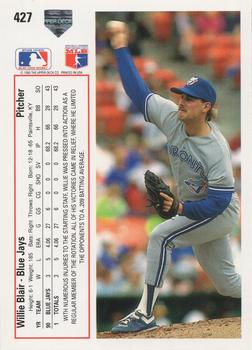 Willie Blair  baseball card collectible - Main Image 2