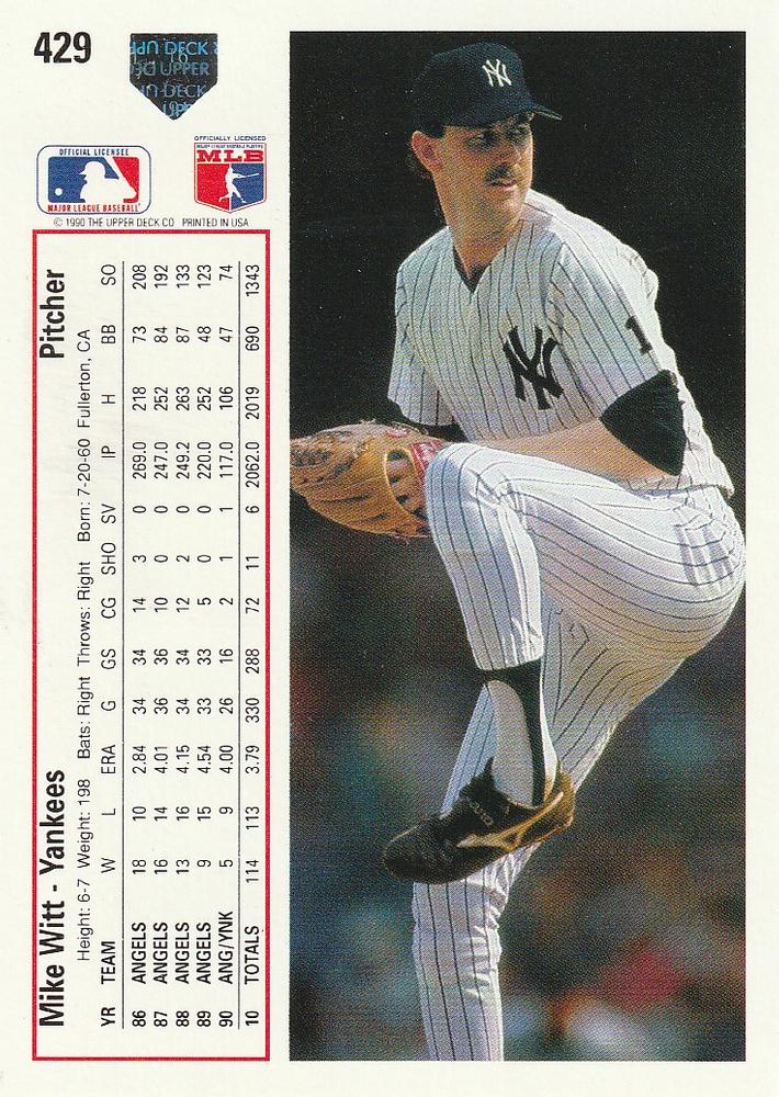 Mike Witt  baseball card collectible - Main Image 2