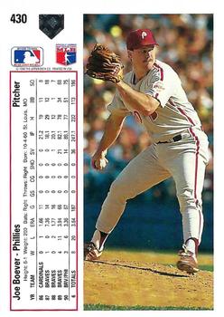 Joe Boever  baseball card collectible - Main Image 2