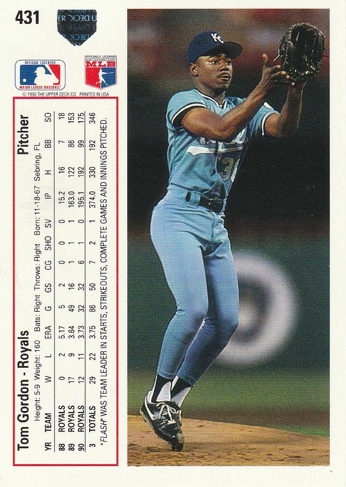 Tom Gordon  baseball card collectible - Main Image 2