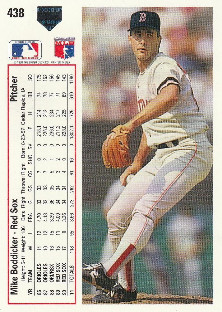 Mike Boddicker  baseball card collectible - Main Image 2