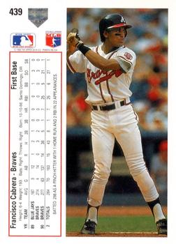 Francisco Cabrera  baseball card collectible - Main Image 2