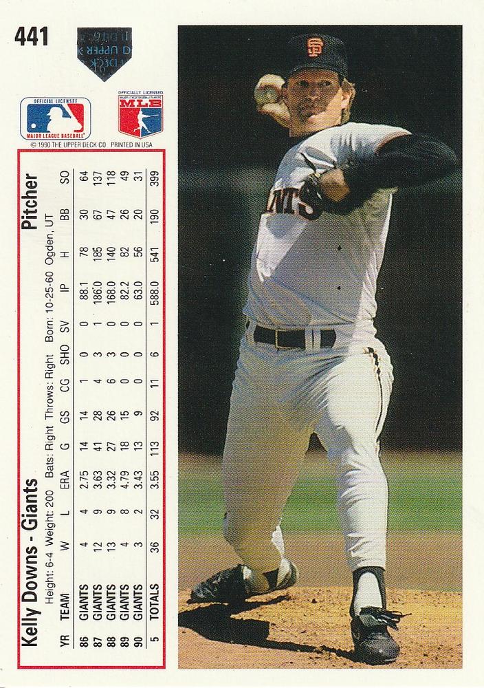 Kelly Downs  baseball card collectible - Main Image 2