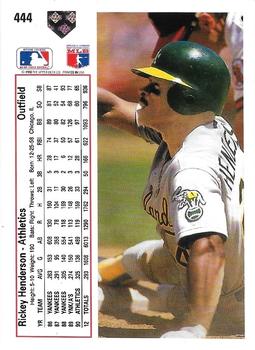 Rickey Henderson  baseball card collectible - Main Image 2