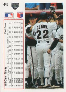 Will Clark  baseball card collectible - Main Image 2