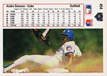 Andre Dawson  baseball card collectible - Main Image 2