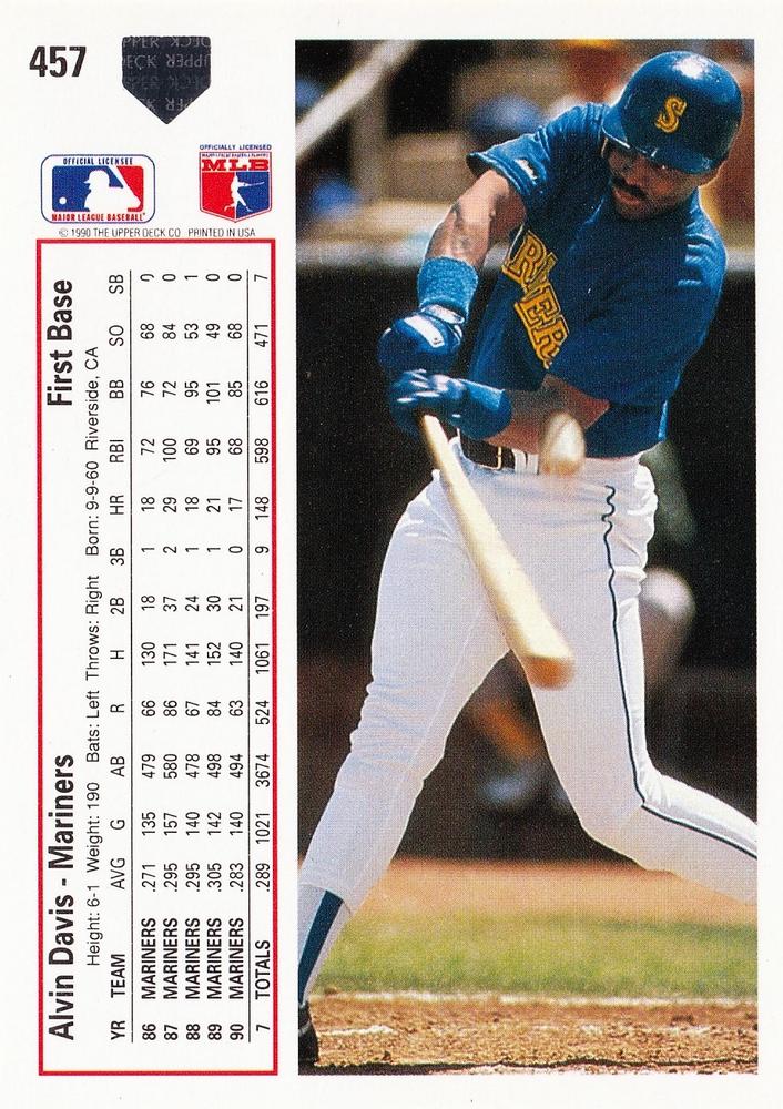 Alvin Davis  baseball card collectible - Main Image 2