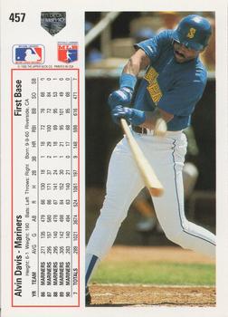 Alvin Davis  baseball card collectible - Main Image 2