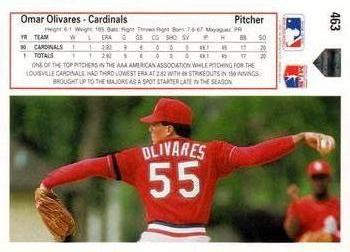 Omar Olivares  baseball card collectible - Main Image 2