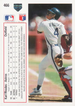 Karl Rhodes  baseball card collectible - Main Image 2