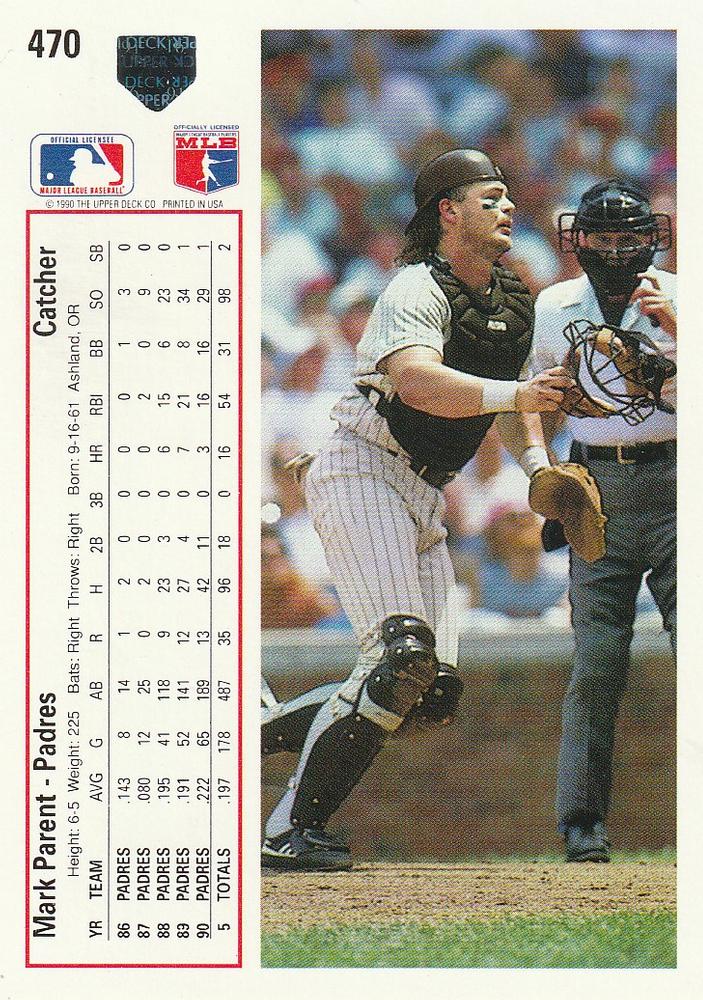 Mark Parent  baseball card collectible - Main Image 2