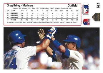 Greg Briley  baseball card collectible - Main Image 2