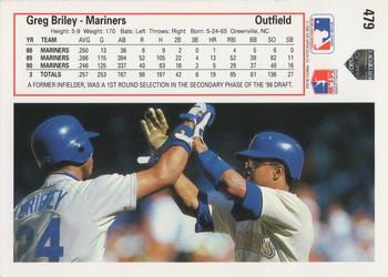 Greg Briley  baseball card collectible - Main Image 2