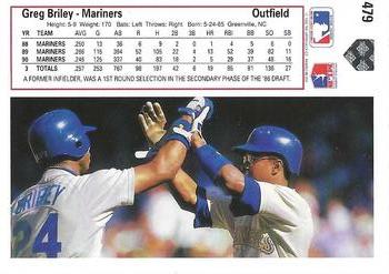 Greg Briley  baseball card collectible - Main Image 2