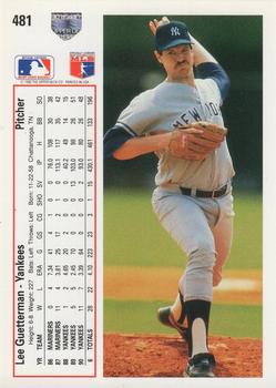 Lee Guetterman  baseball card collectible - Main Image 2