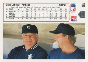 Dave LaPoint  baseball card collectible - Main Image 2