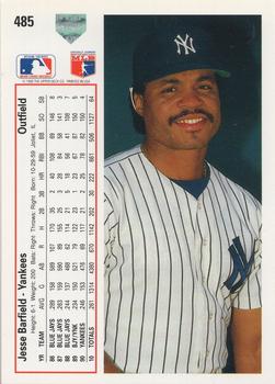 Jesse Barfield  baseball card collectible - Main Image 2