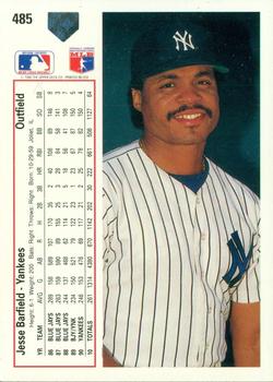 Jesse Barfield  baseball card collectible - Main Image 2