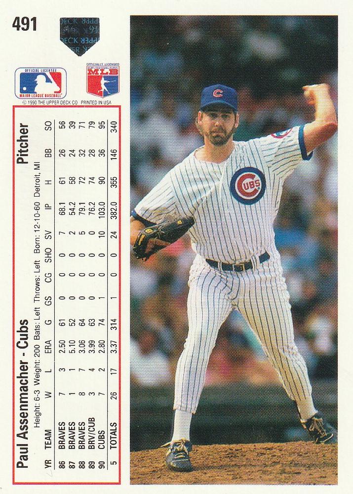 Paul Assenmacher  baseball card collectible - Main Image 2