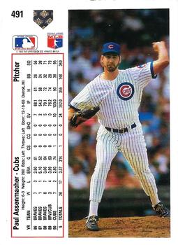 Paul Assenmacher  baseball card collectible - Main Image 2