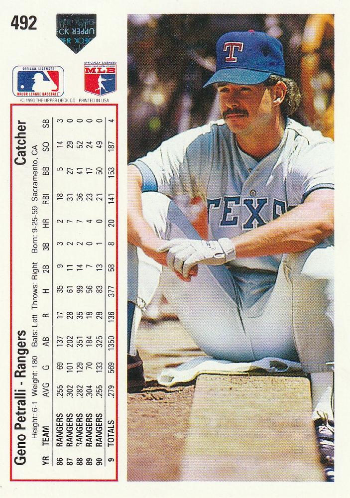 Geno Petralli  baseball card collectible - Main Image 2