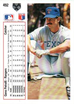 Geno Petralli  baseball card collectible - Main Image 2